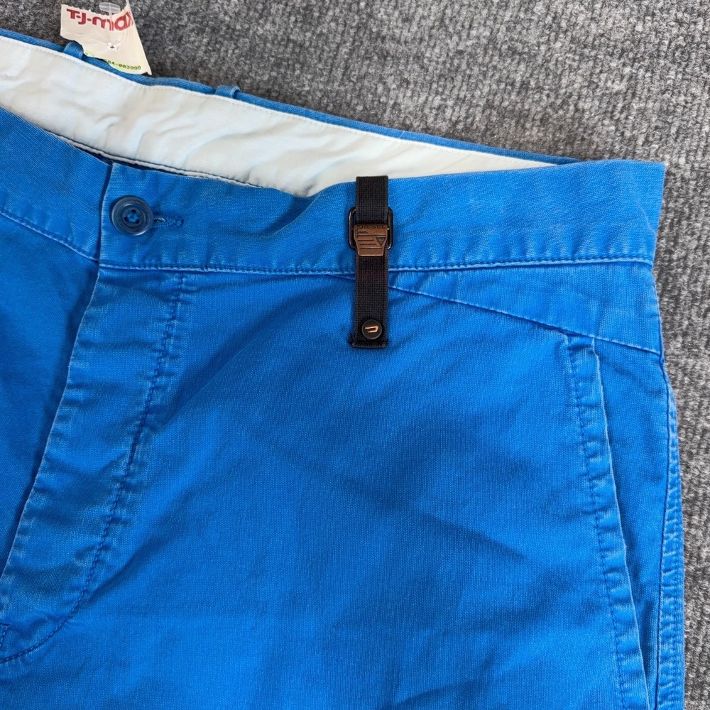 Diesel Shorts Men 36 Blue Chino Twill 9" Inseam Designer *READ* - Picture 2 of 9